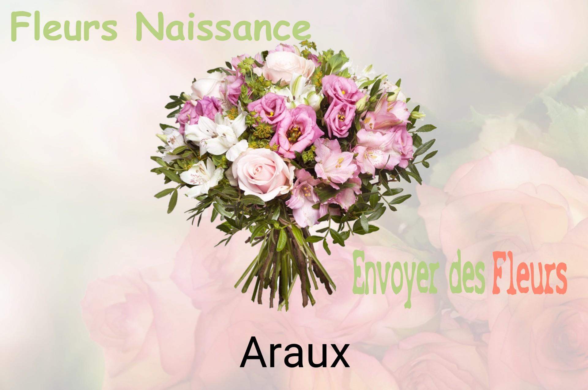 Bouquet de fleurs de naissance livré à Araux